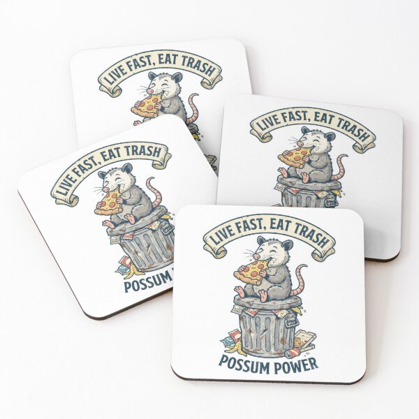 Item preview, Live Fast Eat Trash Possum Power Art designed and sold by Rahat3344.