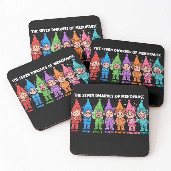 Item preview, The seven dwarves of menopause, Funny Perimenopause Gnomes Sublimation, Hot Flash Humor DTF Transfer designed and sold by Djikou.