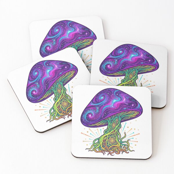 Item preview, Cosmic Galaxy Mushroom Psychedelic Art designed and sold by Rahat3344.