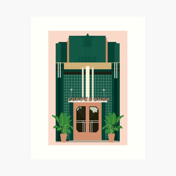 Item preview, Art Deco Coffee Shop designed and sold by jenbucheli.