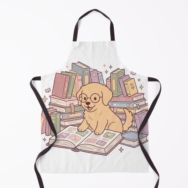 Item preview, Golden Retriever Dog Reading Books Kawaii Style designed and sold by luisTeam.