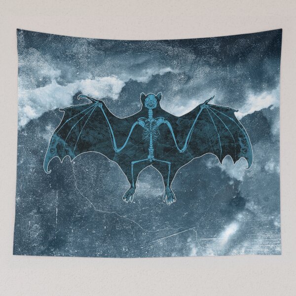 Item preview, Blue Bat Skeleton X-Ray Spread Wings Anatomy Gothic designed and sold by Ghoul Enterprises.