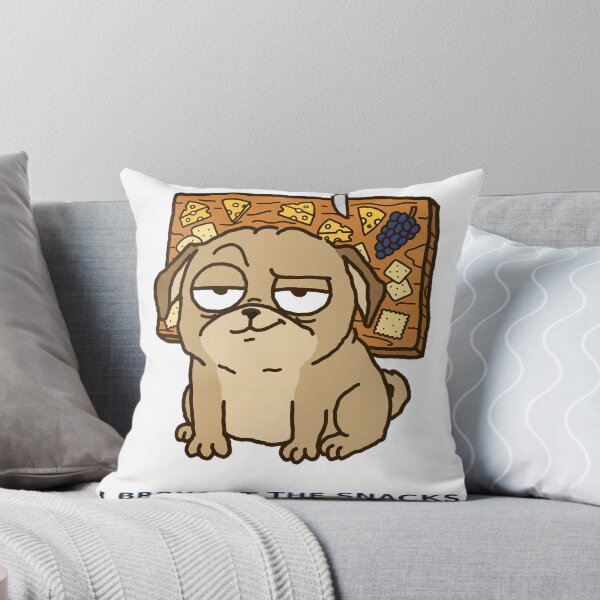Item preview, Funny Pug Sticker — I Brought the Snacks Charcuterie Dog designed and sold by ryleemaxwell.