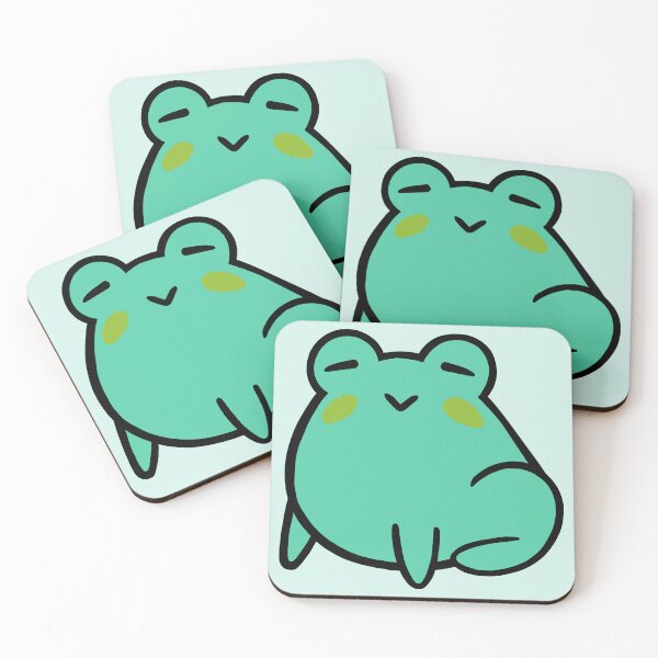 Item preview, Sleepy Happy Teal Frog designed and sold by BubbleComet.