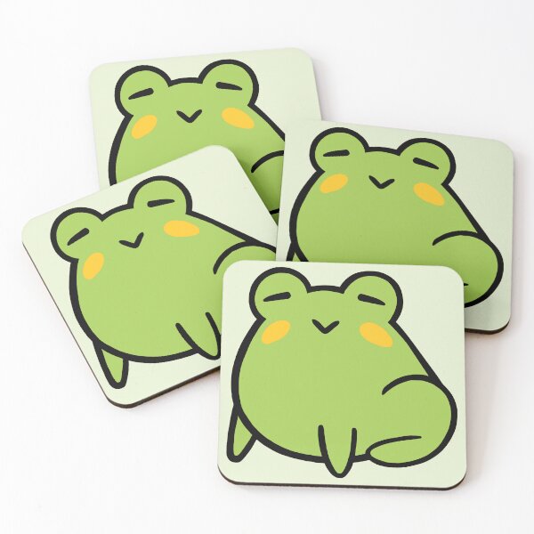 Item preview, Sleepy Happy Green Frog designed and sold by BubbleComet.