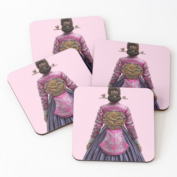 Item preview, Royal Korean Hanbok with Gold Dragon Embroidery designed and sold by colorful-white.