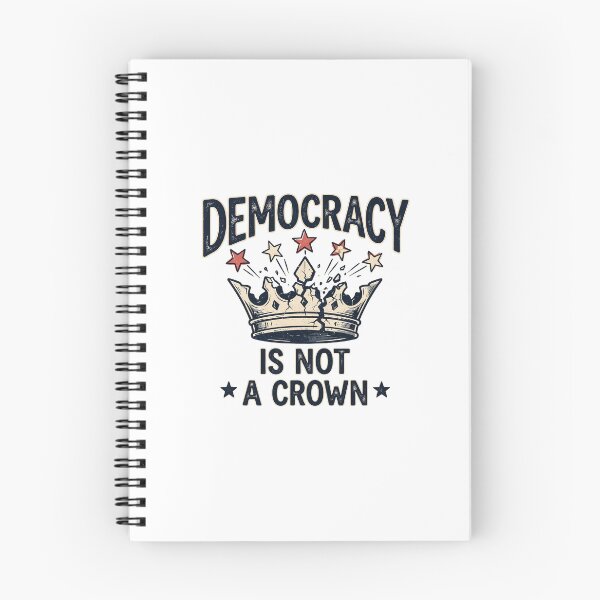Item preview, Democracy Is Not A Crown – No Kings Freedom Protest Art designed and sold by Tee-Show.