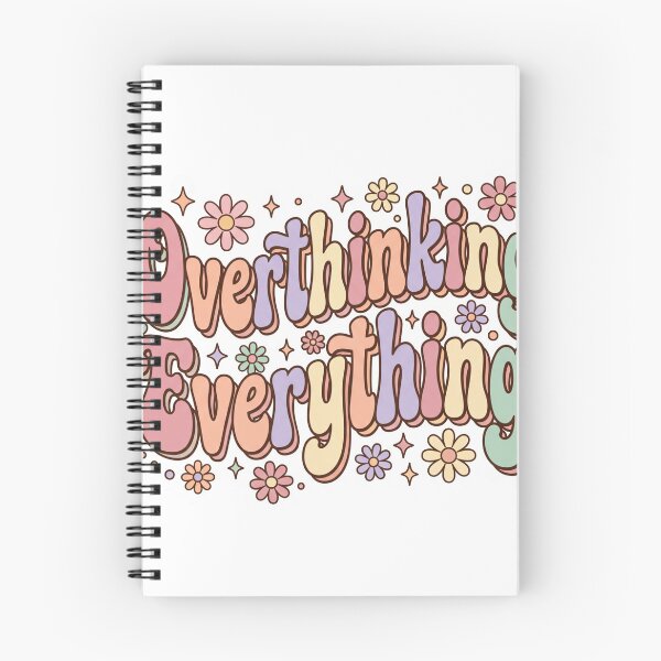 Item preview, Groovy Overthinking Everything Retro Pastel Typography designed and sold by luisTeam.
