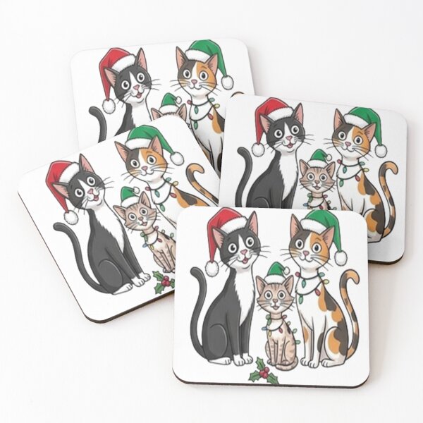 Item preview, Three Festive Cats in Holiday Hats designed and sold by BladiWChampion.