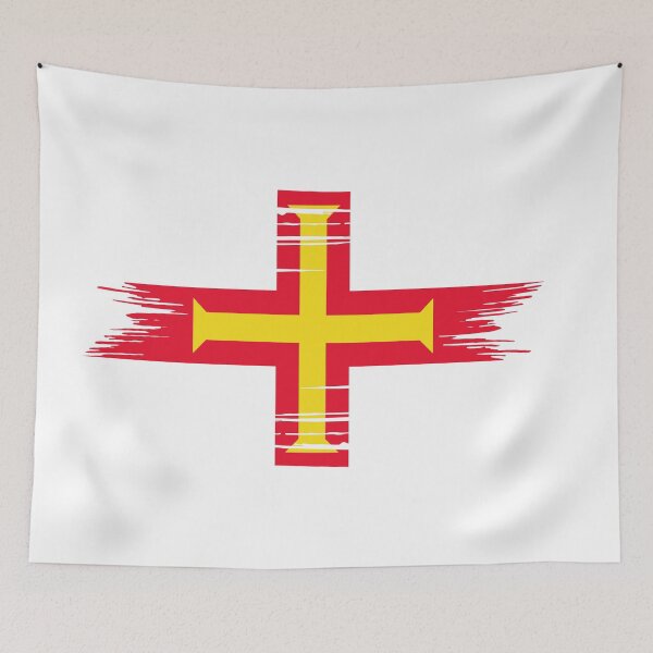 Item preview, Distressed Guernsey Flag GG designed and sold by shitpostee.
