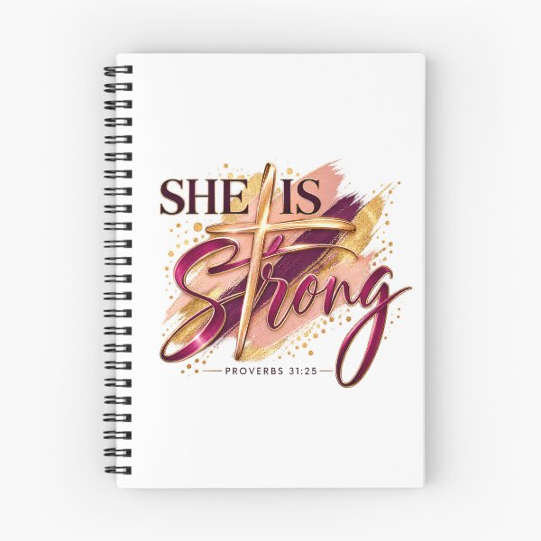 Item preview, She Is Strong (Proverbs 31:25) (Brush Strokes) designed and sold by Manifest of Creations.