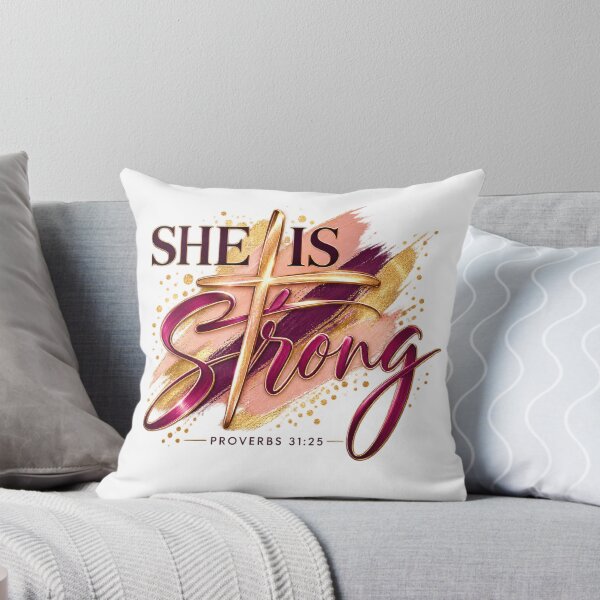 Item preview, She Is Strong (Proverbs 31:25) (Brush Strokes) designed and sold by Manifest of Creations.