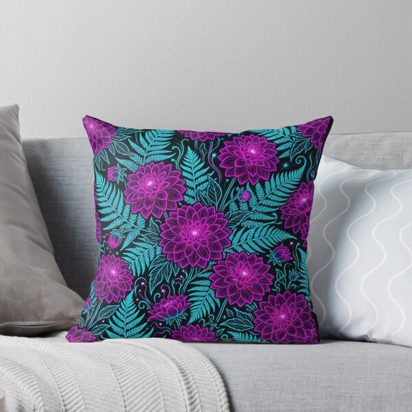 Item preview, Luminous Neon Purple Floral Fern Botanical Pattern designed and sold by Owcomm.