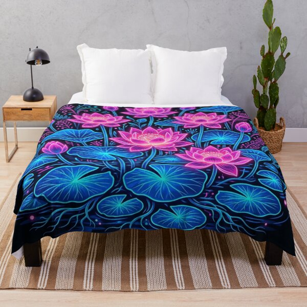 Item preview, Glowing Pink Lotus Flowers In Water designed and sold by Owcomm.