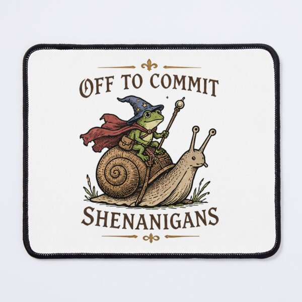 Item preview, Off to Commit Shenanigans – Funny Frog Wizard Medieval Meme designed and sold by KretDesign.