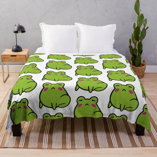 Item preview, Blushing Sleepy Sad Frog designed and sold by BubbleComet.