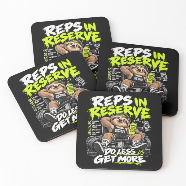 Item preview, Reps in Reserve – Funny Low Volume Training Gym Sloth designed and sold by JezzasFunnyShirts .