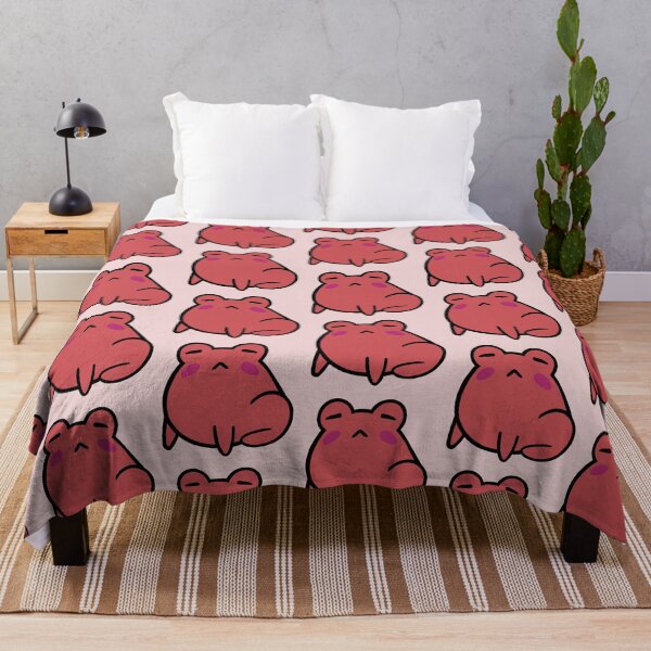 Item preview, Sleepy Sad Red Frog designed and sold by BubbleComet.