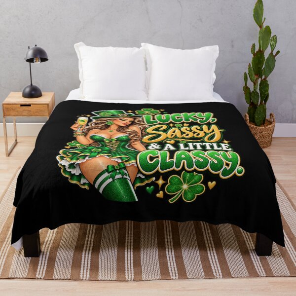 Item preview, Lucky, Sassy & A Little Classy – Funny St. Patrick’s Day Women’s Shirt designed and sold by signshirtz.