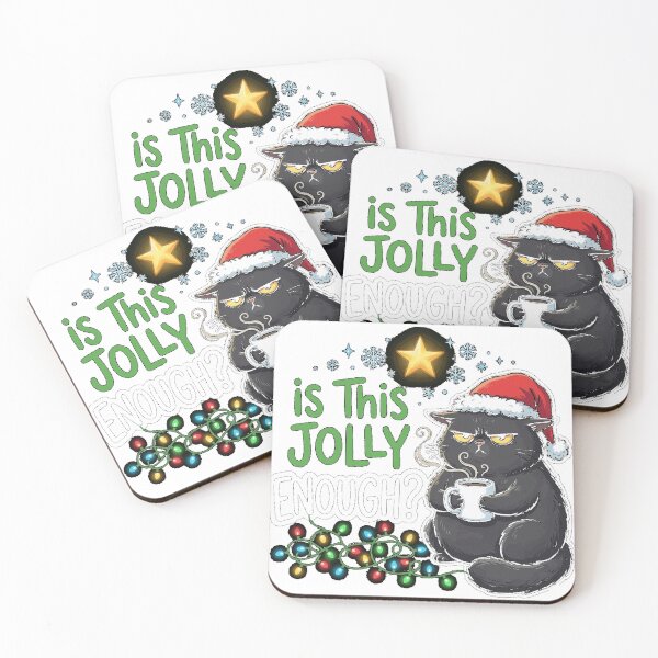 Item preview, Is This Jolly Enough Black Cat Merry Classic T-Shirt (2) designed and sold by RoReshop.