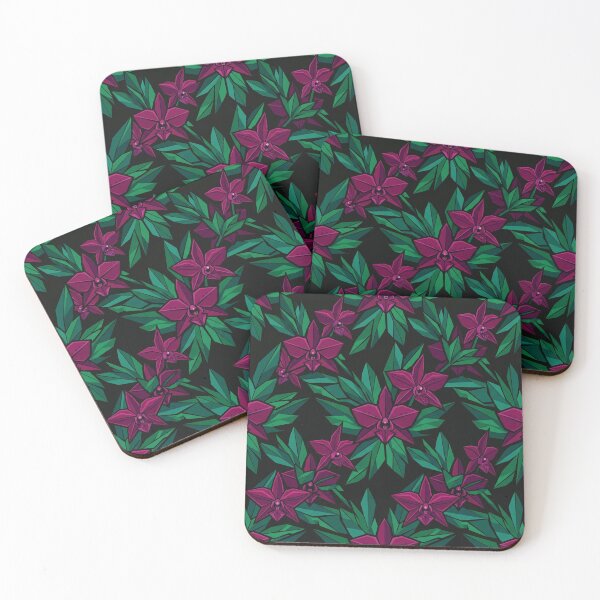 Item preview, Geometric Purple Orchid Floral Pattern Artwork designed and sold by Owcomm.