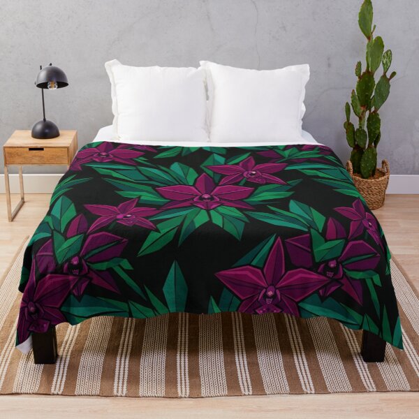 Item preview, Geometric Purple Orchid Floral Pattern Artwork designed and sold by Owcomm.