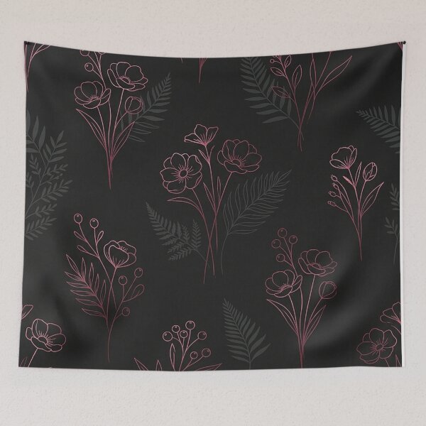 Item preview, Elegant Rose Gold Floral Line Pattern designed and sold by Owcomm.