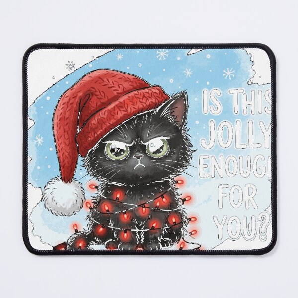Item preview, Is This Jolly Enough Black Cat Merry Oversized T-Shirt (2) designed and sold by VibeCrafteria.