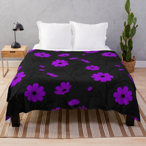 Item preview, Dark Purple Cosmos Floral Seamless Pattern designed and sold by Owcomm.
