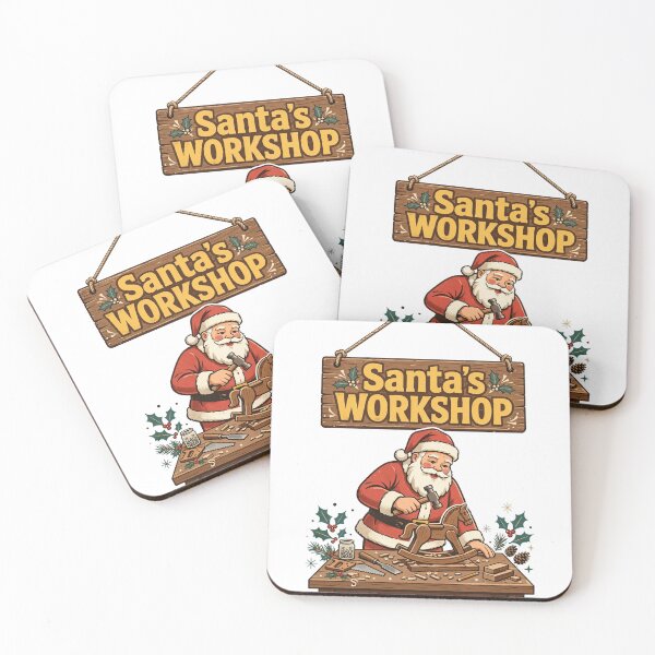 Item preview, Santa's Workshop Shirt — Retro Toy Workshop Christmas Tee designed and sold by unthinkabletees.