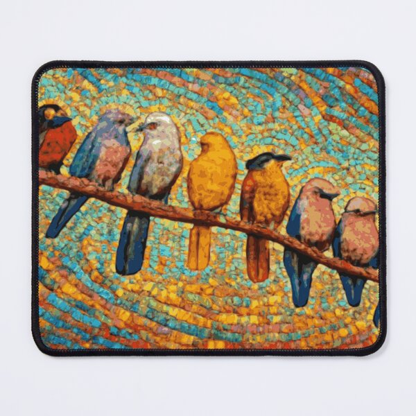 Item preview, Gathering of birds in mosaic art designed and sold by designmari.