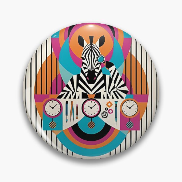 Item preview, Zebra Horologist – Precision in Stripes designed and sold by PictoVibe.