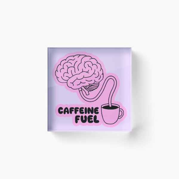 Item preview, Caffeine Fuel Brain Coffee Humor Art designed and sold by MH Digital Studio .