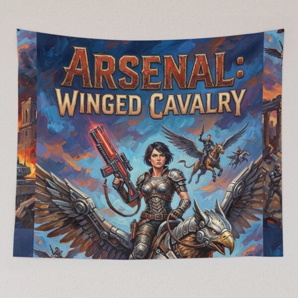 Item preview, Arsenal Winged Cavalry Sci Fi Fantasy Fine Art Tribute designed and sold by Art's Diner.