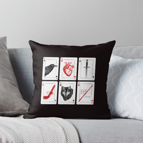 Item preview, Dark Card Symbols Raven Heart Dagger Wolf Pistol Art designed and sold by QueenLeachqq.