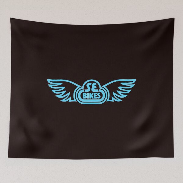 Item preview, Retro Winged Cycling Emblem Cyan Blue designed and sold by AXA-Walahada.