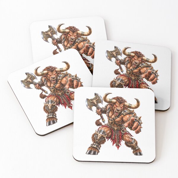 Item preview, Fierce Minotaur Warrior With Legendary Battle Axe designed and sold by JAR Designs and Development.