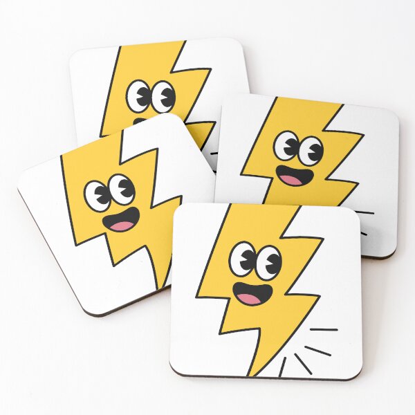 Item preview, Retro Cartoon Lightning Bolt Smiley Art designed and sold by MH Digital Studio .
