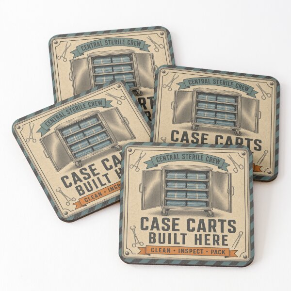 Item preview, Case Carts Built Here Hospital Crew designed and sold by BoosterShop.