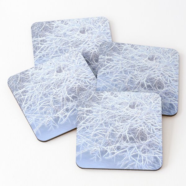 Item preview, Abstract White and Blue Grass Texture – Delicate Intertwined Lines designed and sold by celinebisson.