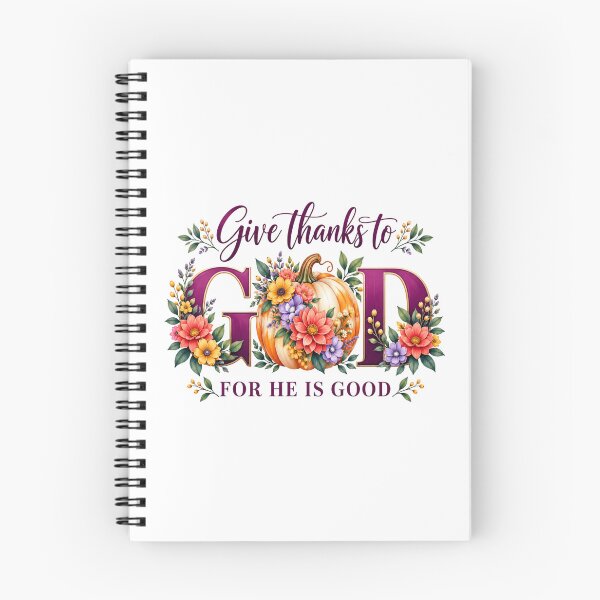 Item preview, Give Thanks to God Pumpkin (Floral Pumpkin) designed and sold by Manifest of Creations.