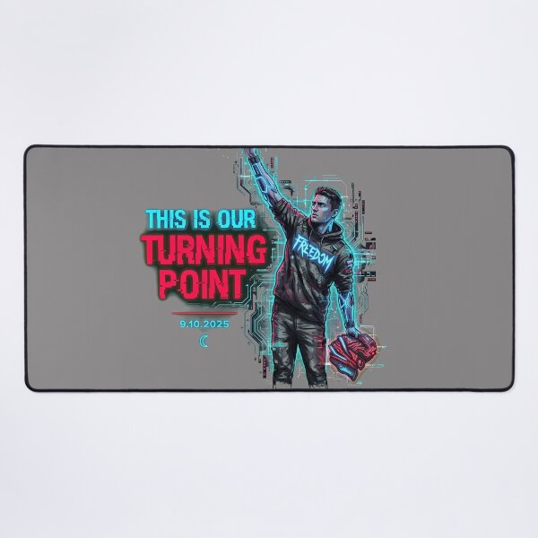 Item preview, Turning Point Man Red Hat 9.10.2025 Tee-79 designed and sold by JaninaBeck.