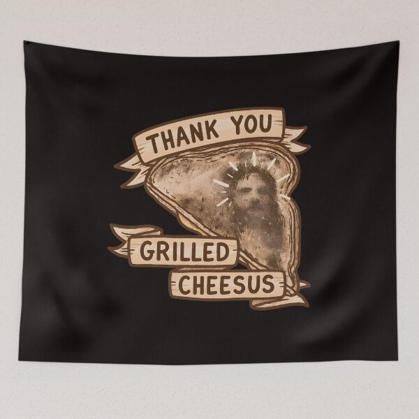 Item preview, Thank You Grilled Cheesus Sandwich Funny Food Pun Art designed and sold by NoxArtis.