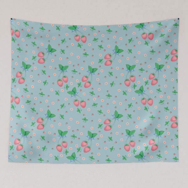 Item preview, Cute Strawberry Bow Seamless Pattern designed and sold by LynkArt.