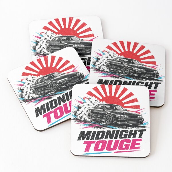 Item preview, Midnight Touge Drift - 90s Japanese Twin-Turbo Sports Coupe Street Drifter designed and sold by SwushosShirtz.