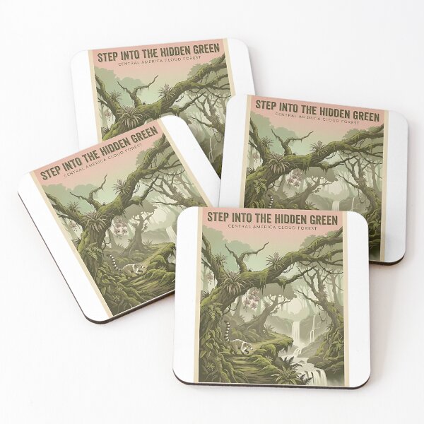 Item preview, White-Nosed Coati Cloud Forest – Hidden Green designed and sold by PictoVibe.