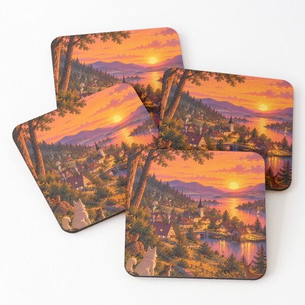 Item preview, Cozy Forest Village - Lofi Anime Scenery designed and sold by StefanSte.
