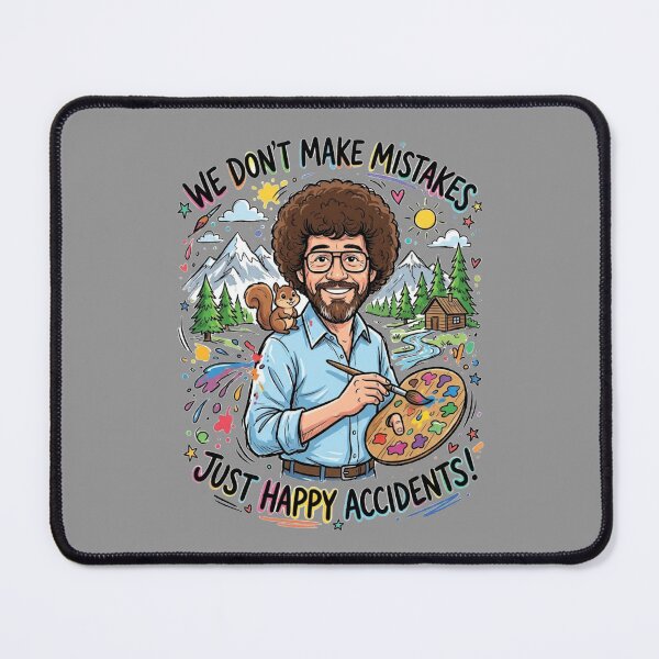 Item preview, Bob Ross Happy Accidents - Cozy Mountain Painter designed and sold by Karamram Studio.