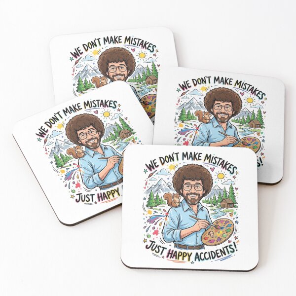 Item preview, Bob Ross Happy Accidents - Cozy Mountain Painter designed and sold by Karamram Studio.