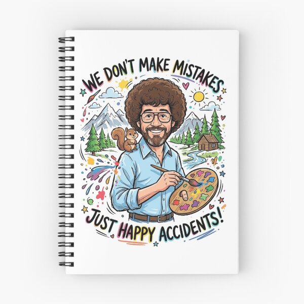 Item preview, Bob Ross Happy Accidents - Cozy Mountain Painter designed and sold by Karamram Studio.